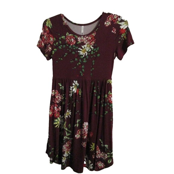 LONGYUAN Women's  Small Short Sleeve T Shirt Dresses Swing Dress with Pockets - Picture 2 of 4